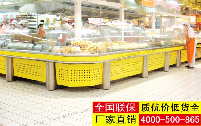 超市不锈钢展示柜现场图