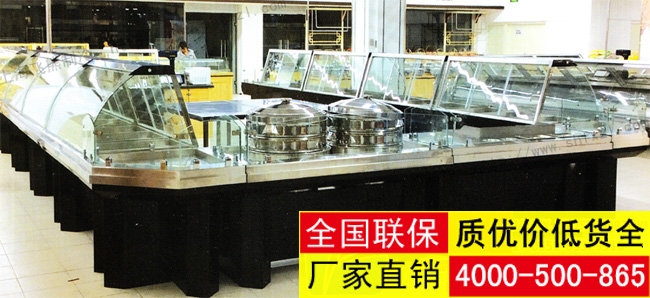 超市不锈钢展示柜现场图